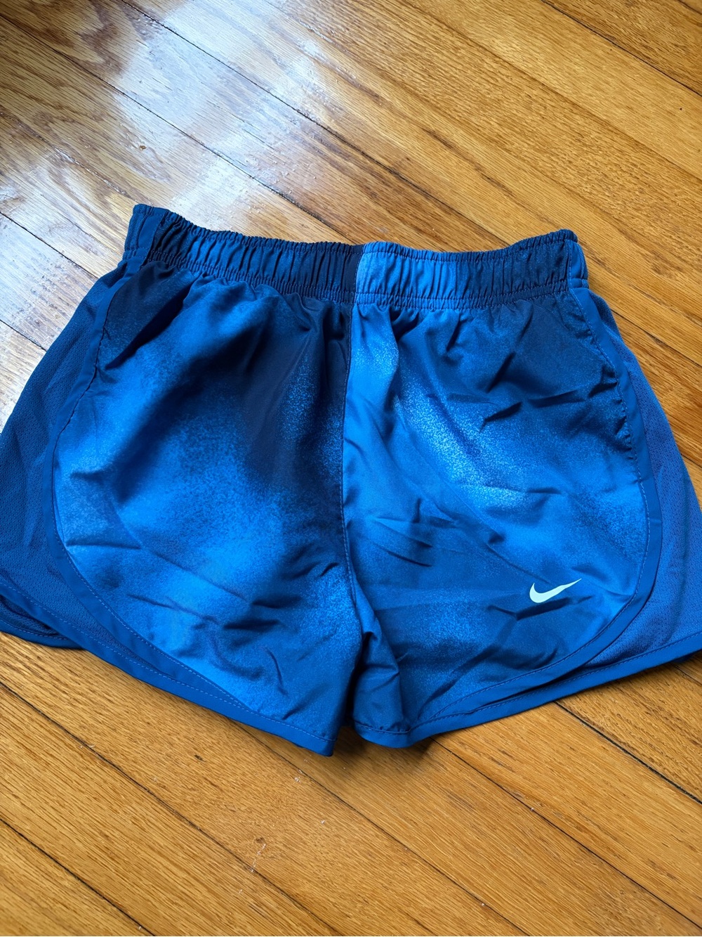 Nike Royal Blue Running Shorts with White Swoosh